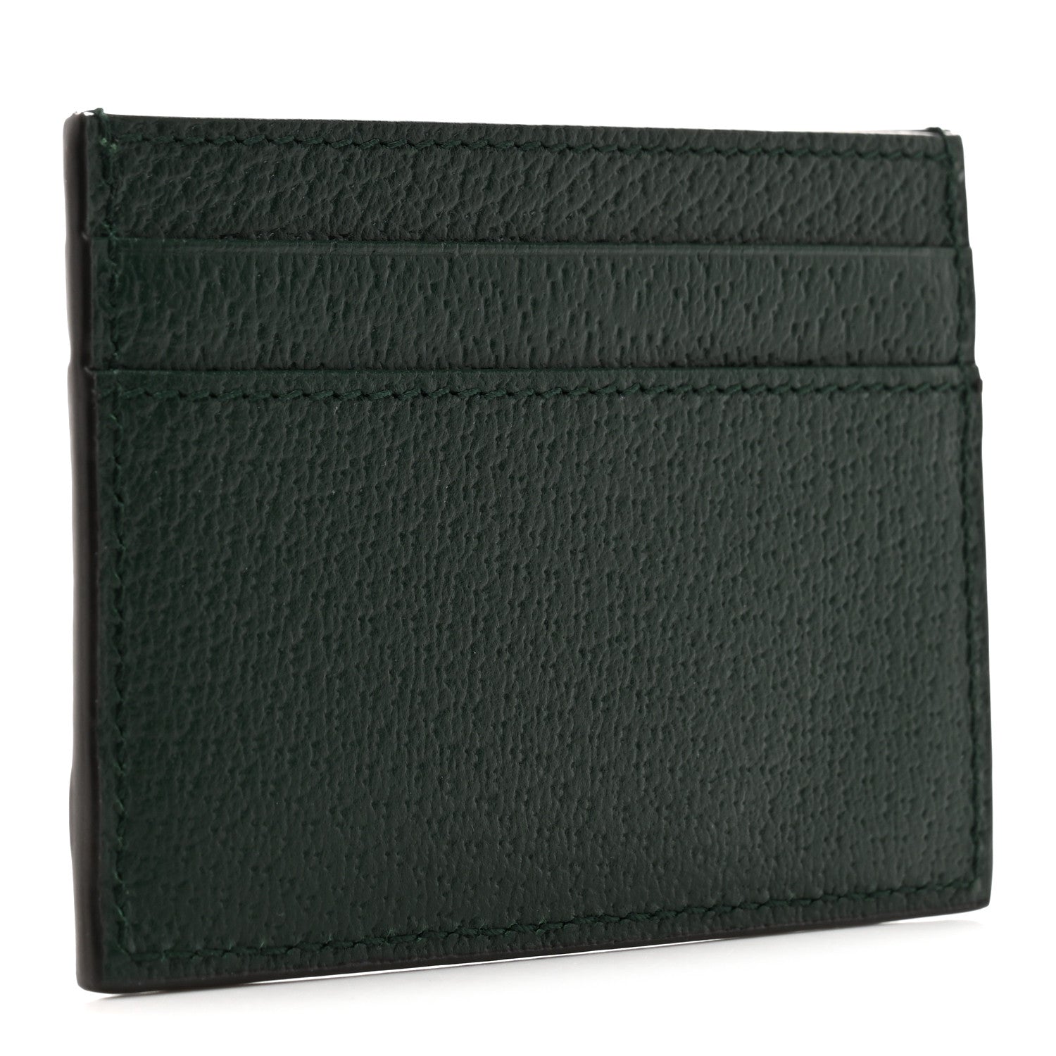 Gucci Textured Dollar Calfskin Horsebit 1955 Card Holder Green
