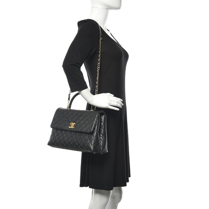 Chanel Caviar Quilted Medium Coco Handle Flap Black 2 of 13