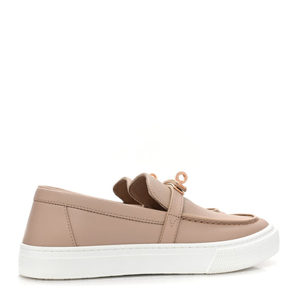 Hermes Calfskin Game Slip On Sneakers 35.5 Beige Nude 4 of 8