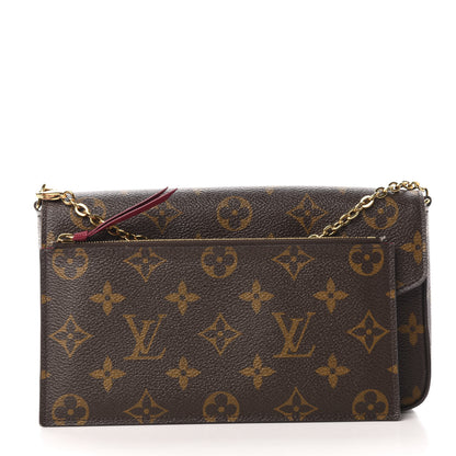 Louis Vuitton Monogram Pochette Felicie Chain Wallet Fuchsia 10 of 14