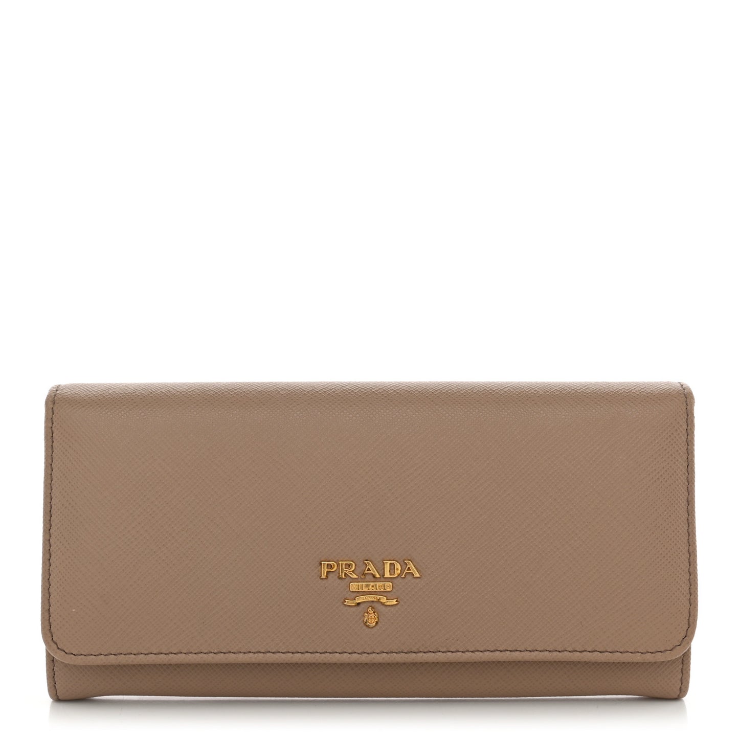 Saffiano Metal Continental Flap Wallet Cammeo