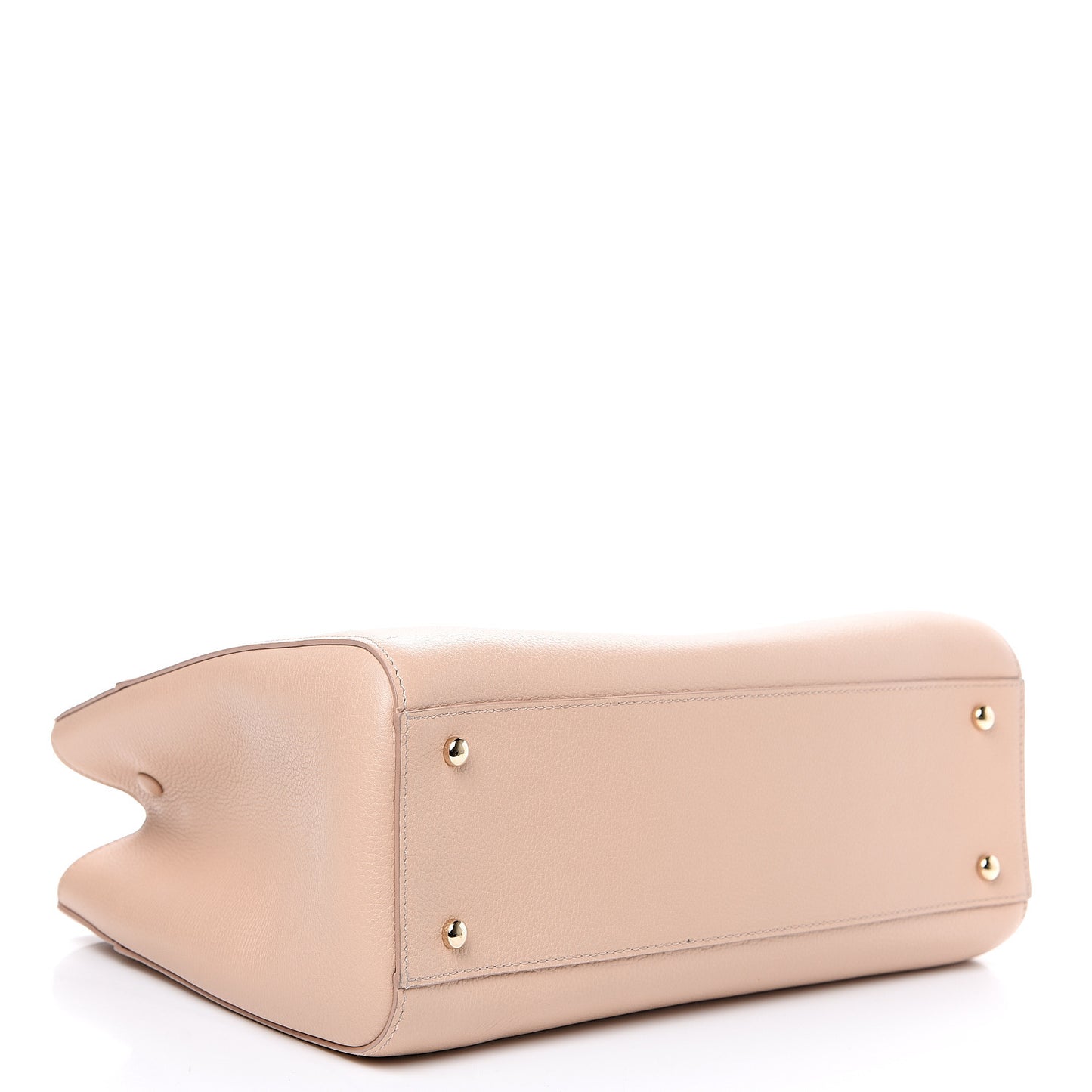 Grained Calfskin Small Neo Executive Shopper Tote Beige
