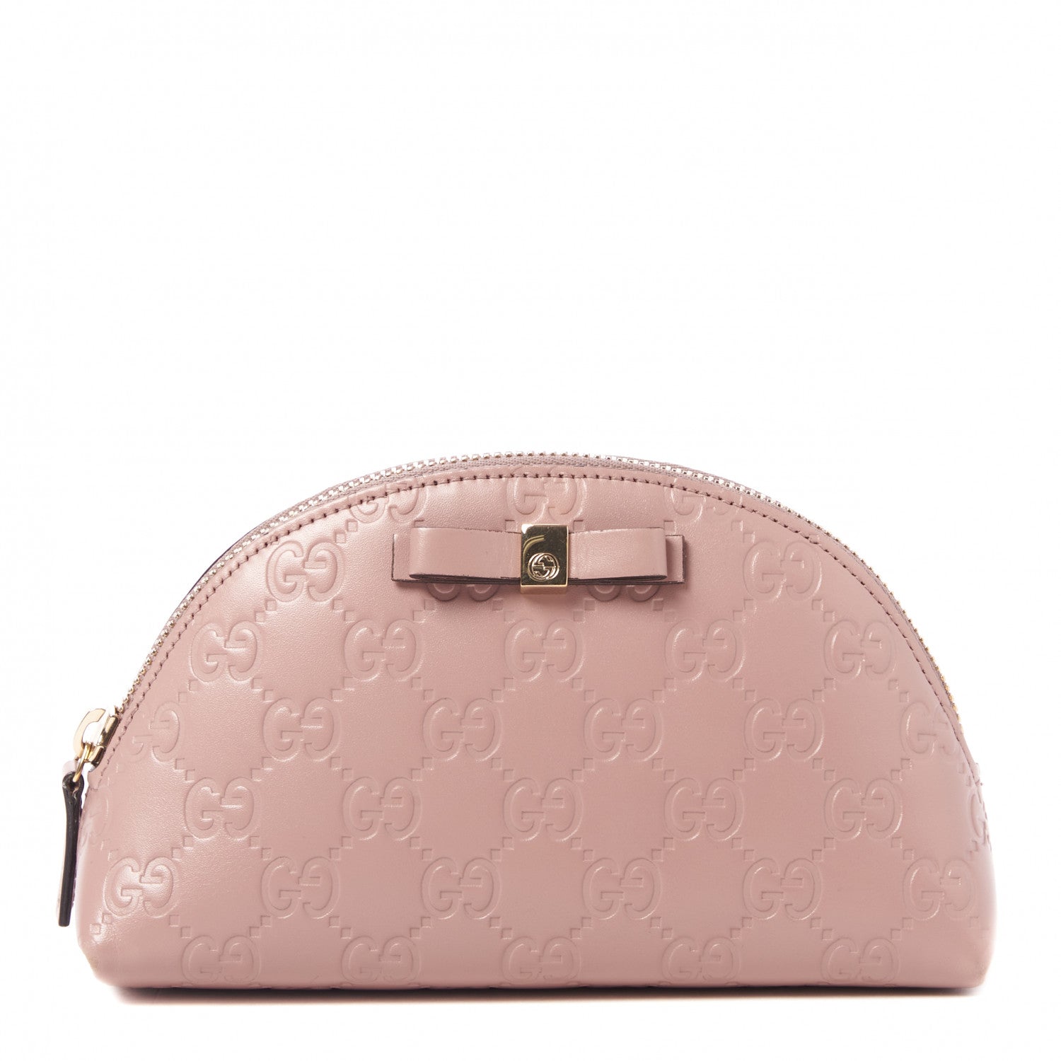 Gucci Guccissima Bow Cosmetic Case Light Pink 1 of 8