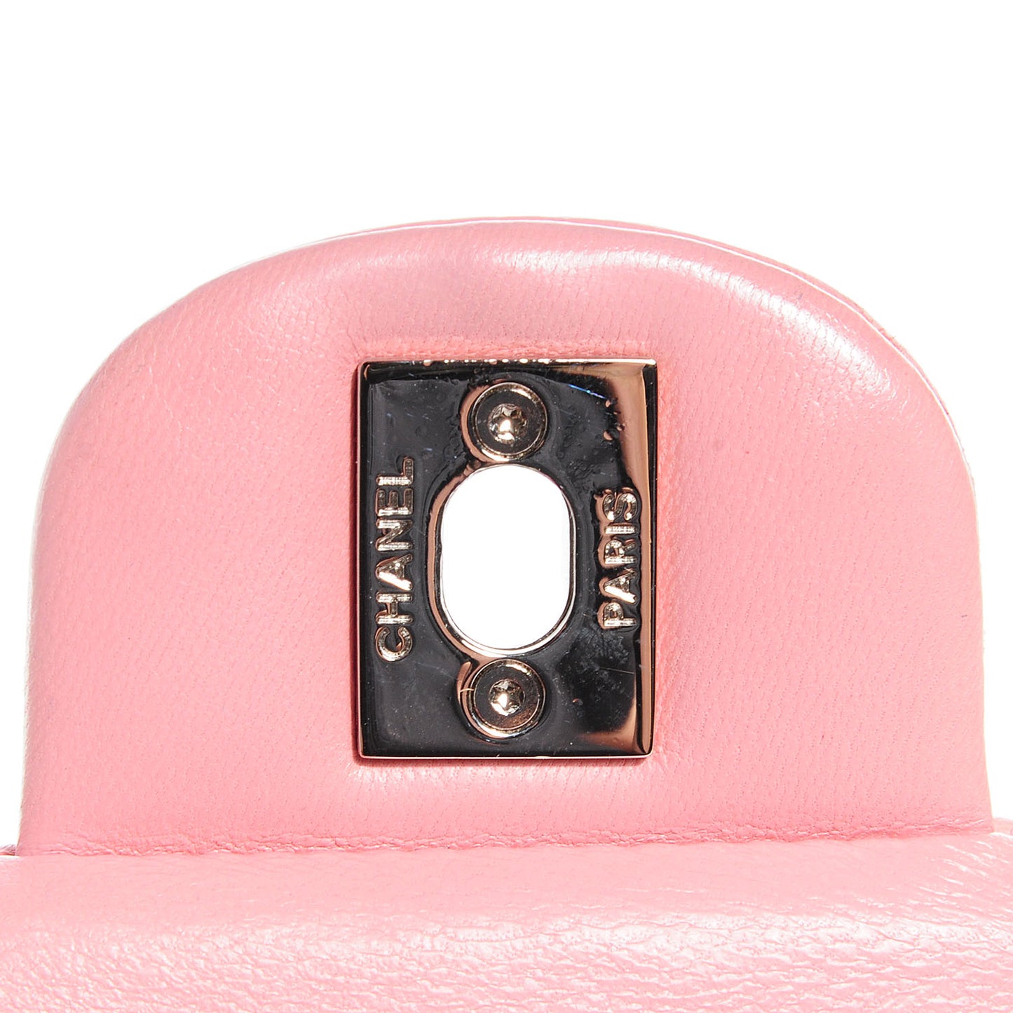 Lambskin Quilted Medium Double Flap Light Pink