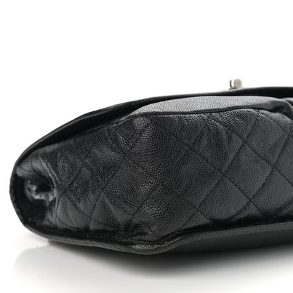 Chanel Grained Calfskin Large Natural Beauty Flap Black 9 of 12