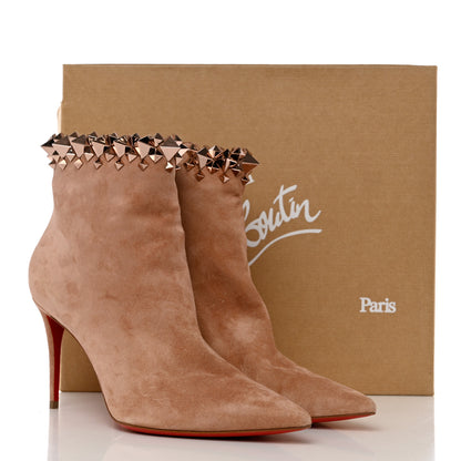 Christian Louboutin Veau Velours Firmamma 85 Booties 40 Courtisane Pink Bronze 8 of 8