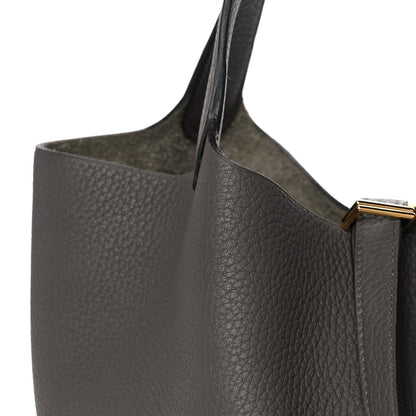 Hermes Taurillon Clemence Picotin Lock 22 MM Etain 12 of 12