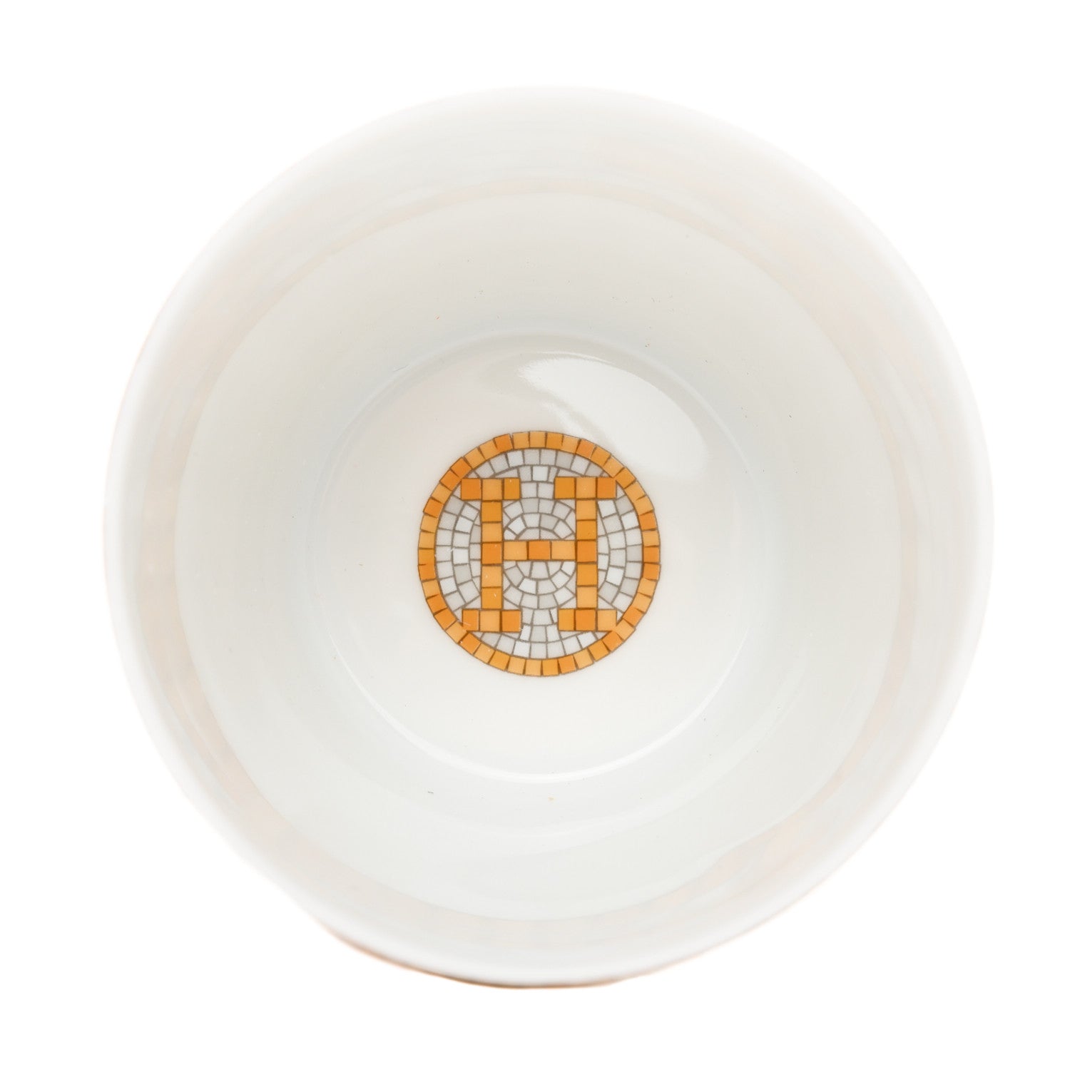 Hermes Porcelain Mosaique Au 24 Porcelain Candle Tumbler Gold 6 of 8