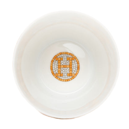 Hermes Porcelain Mosaique Au 24 Porcelain Candle Tumbler Gold 6 of 8