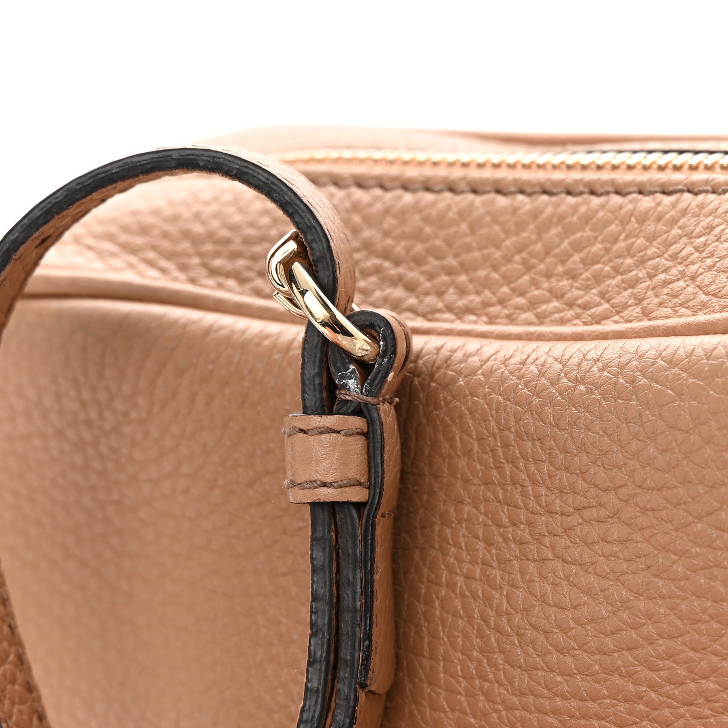 Gucci Pebbled Calfskin Small Soho Disco Bag Camelia 15 of 16