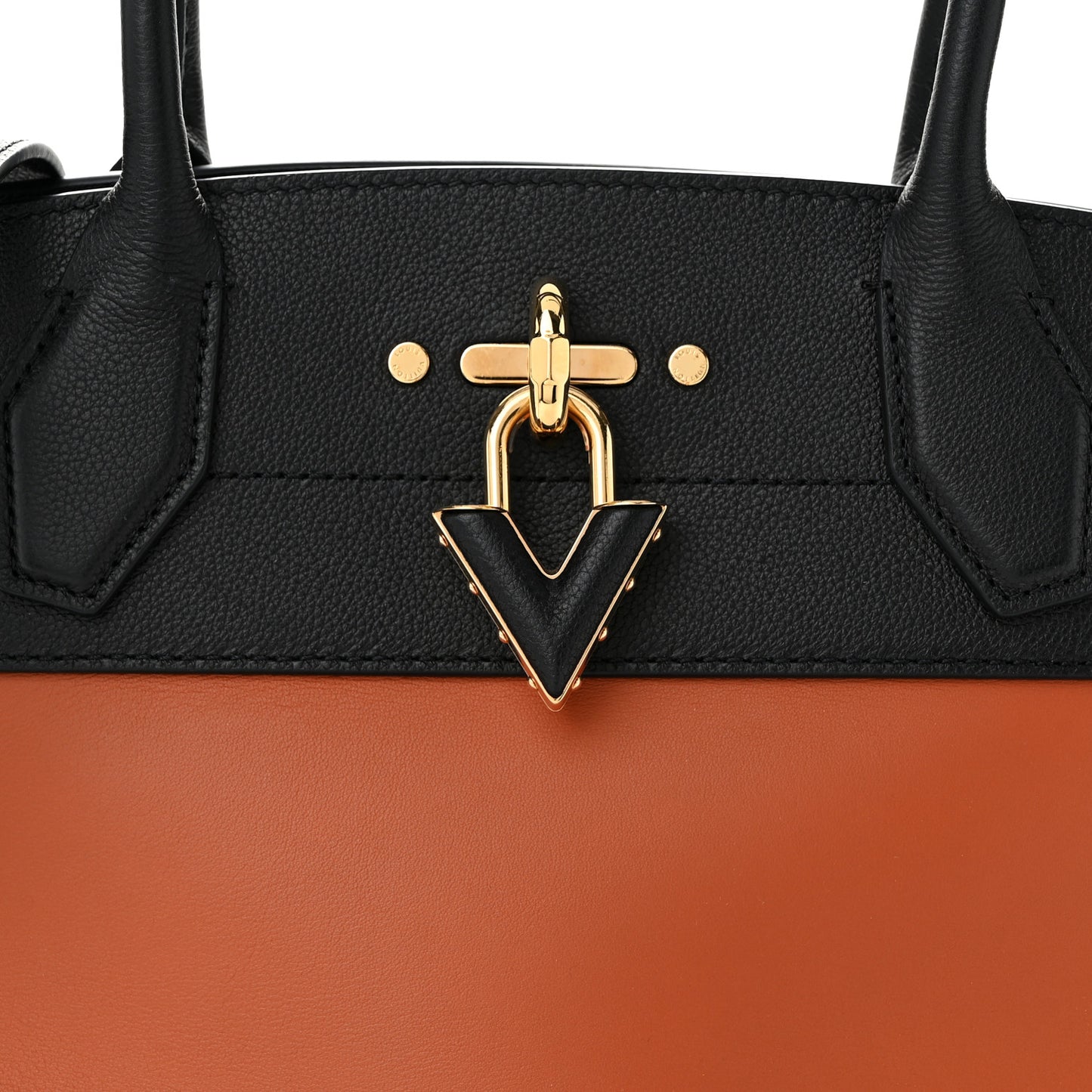 Grained Calfskin Steamer MM Black Chataigne