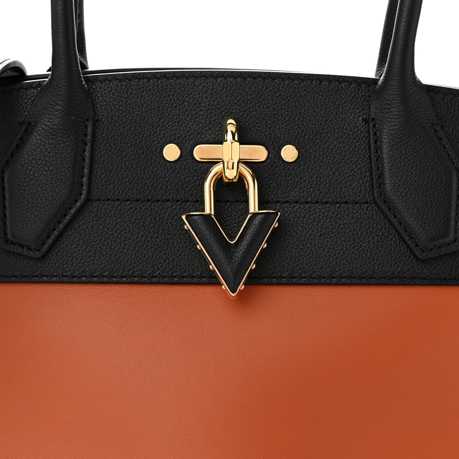 Louis Vuitton Grained Calfskin Steamer MM Black Chataigne 8 of 10