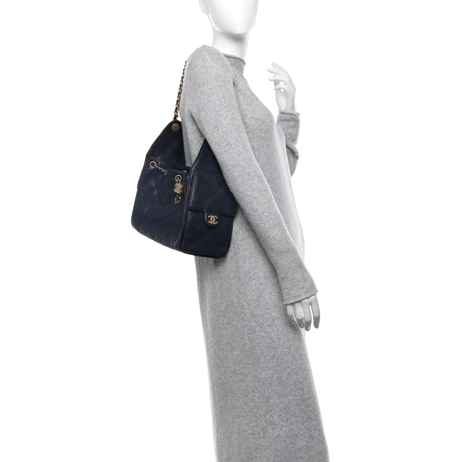 Chanel Caviar Quilted Small Chanel 25 Handbag Dark Navy 2 of 11