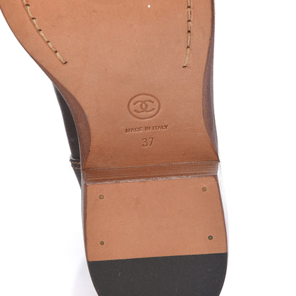 Chanel Calfskin Paris Dallas Boots 37 Dark Gold 6 of 6
