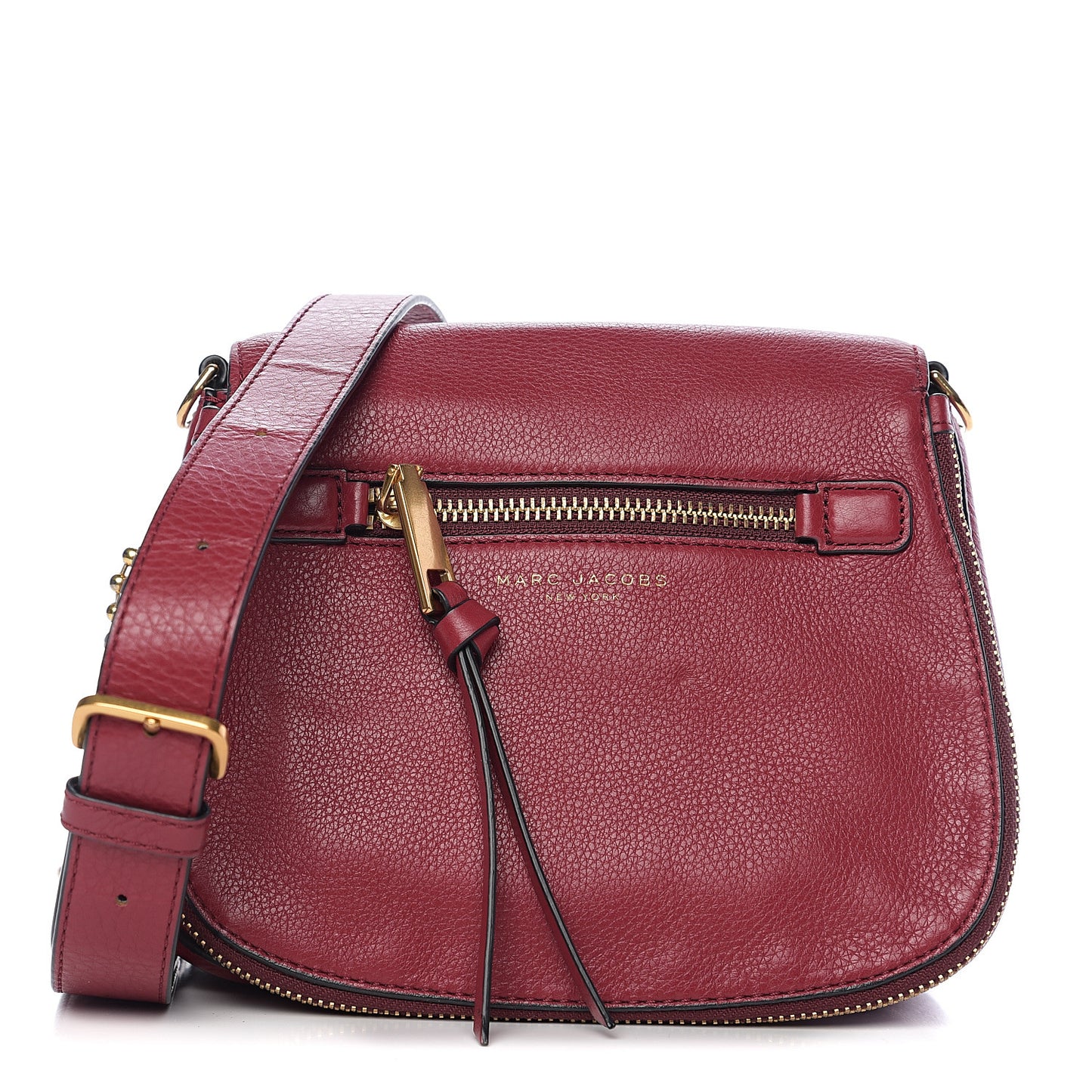 Pebbled Calfskin Recruit Nomad Crossbody Red