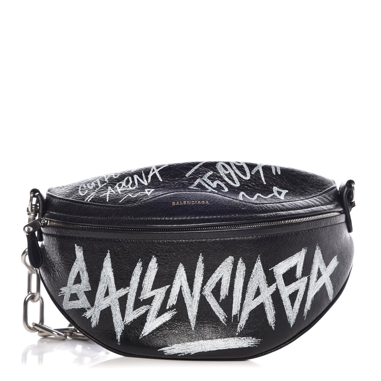 Agneau Arena Graffiti All Over XS Souvenir Belt Bag Black White