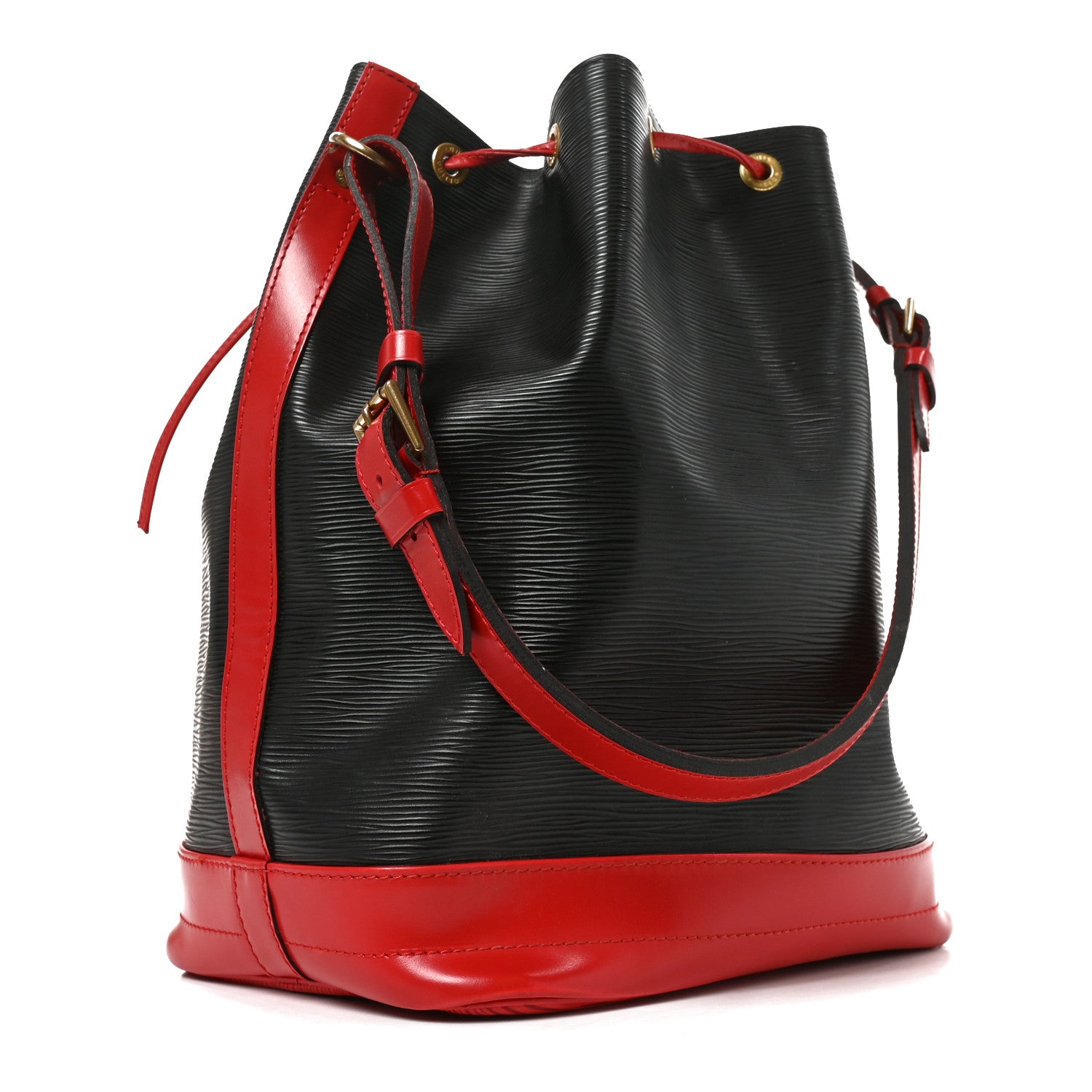 Louis Vuitton Epi Bi-Color Noe Castillan Red Black 3 of 9
