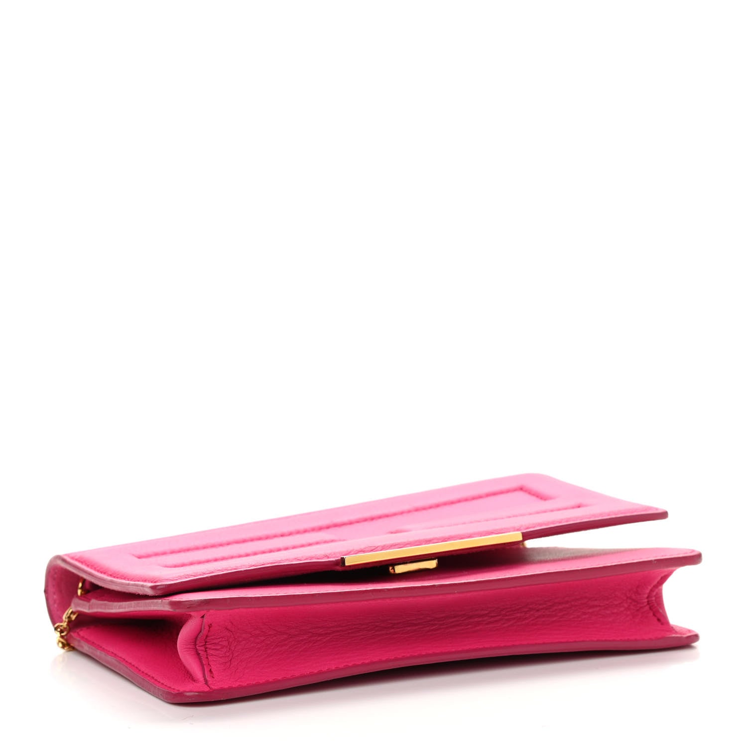 Fendi Vitello Flamingo Tube Wallet on Chain Fuchsia 3 of 16