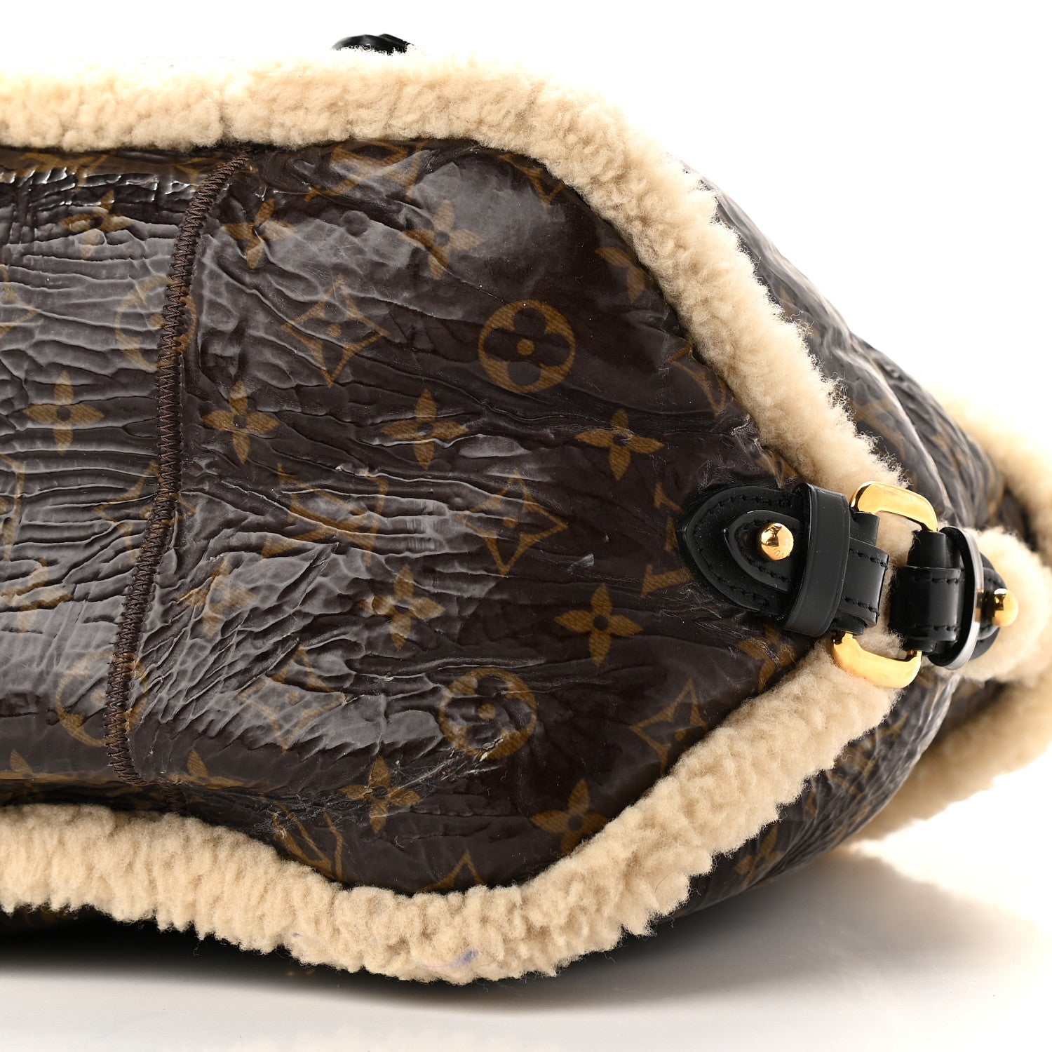 Louis Vuitton Patent Monogram Shearling Sac Thunder 9 of 12
