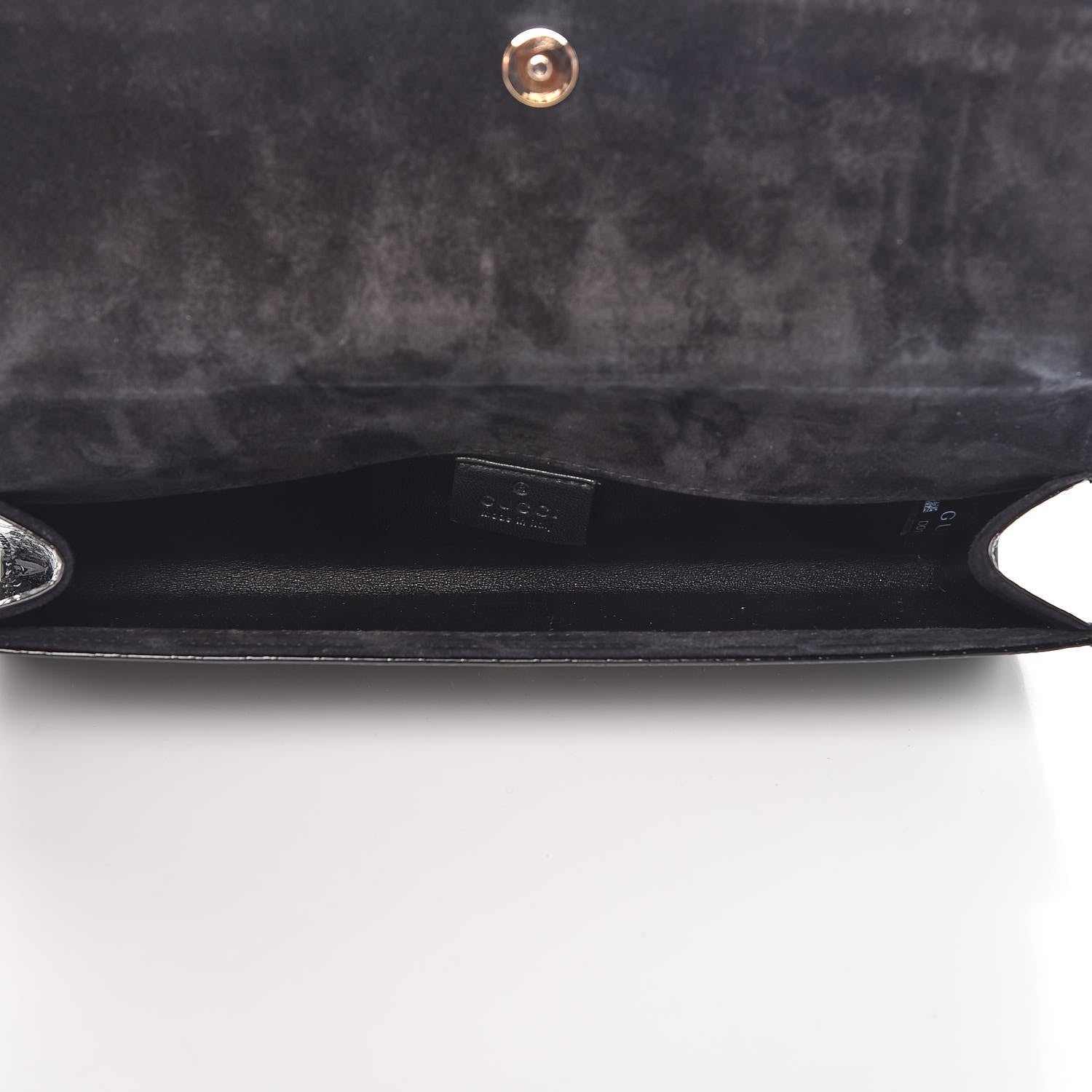 Gucci Patent Microguccissima Small Broadway Clutch Black 5 of 8