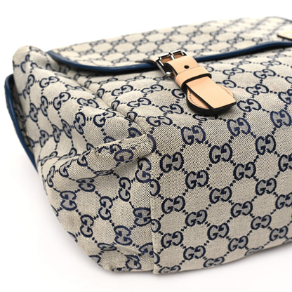 Gucci GG Monogram Diaper Bag Beige Blue 9 of 12