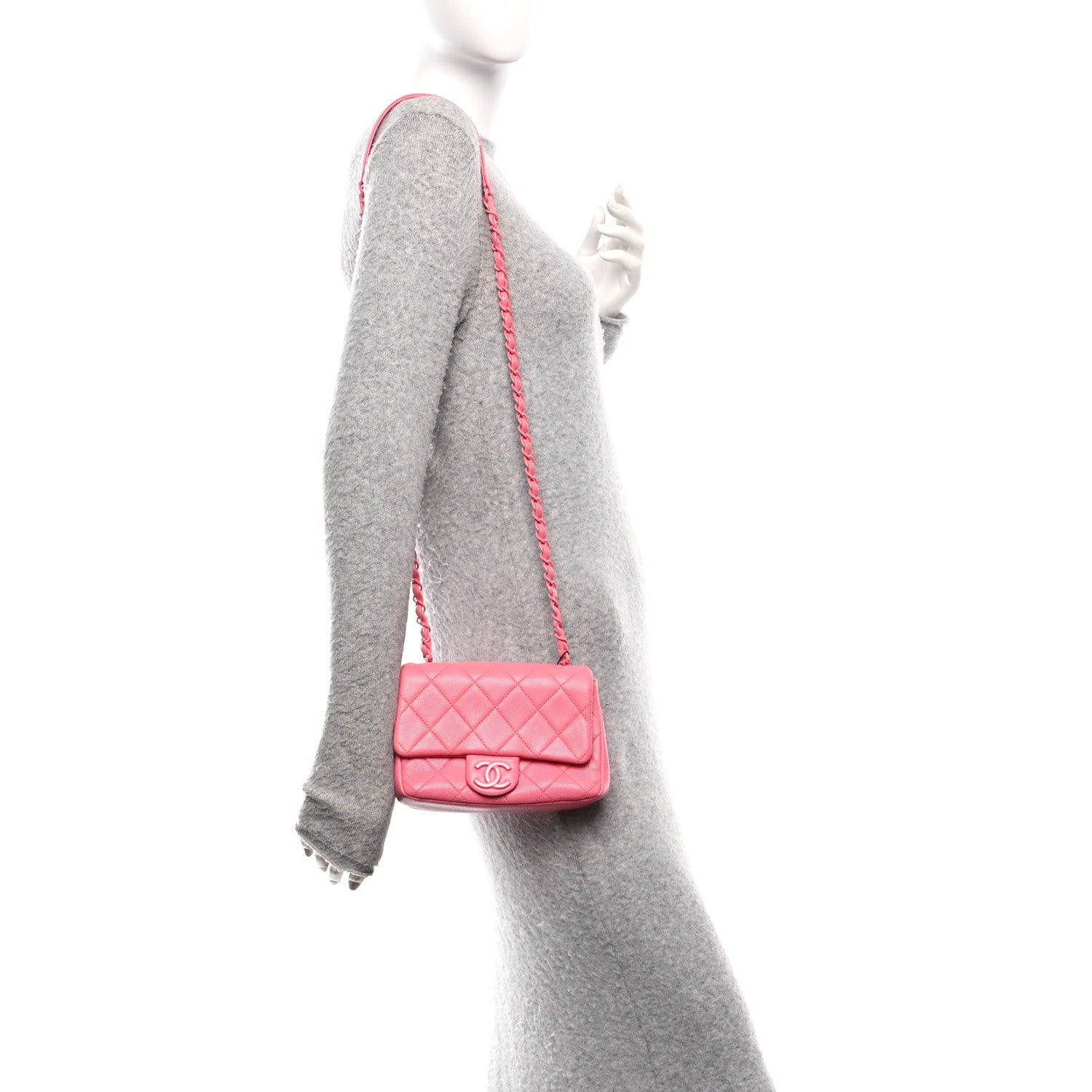 Chanel Caviar Quilted Mini Incognito Square Flap Pink 2 of 11