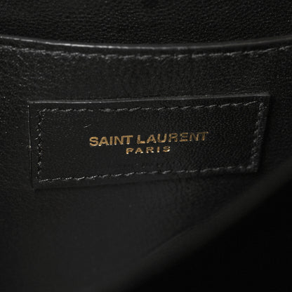 Saint Laurent Suede All-Over Monogram Small Le Monogramme Satchel Rouge 7 of 11