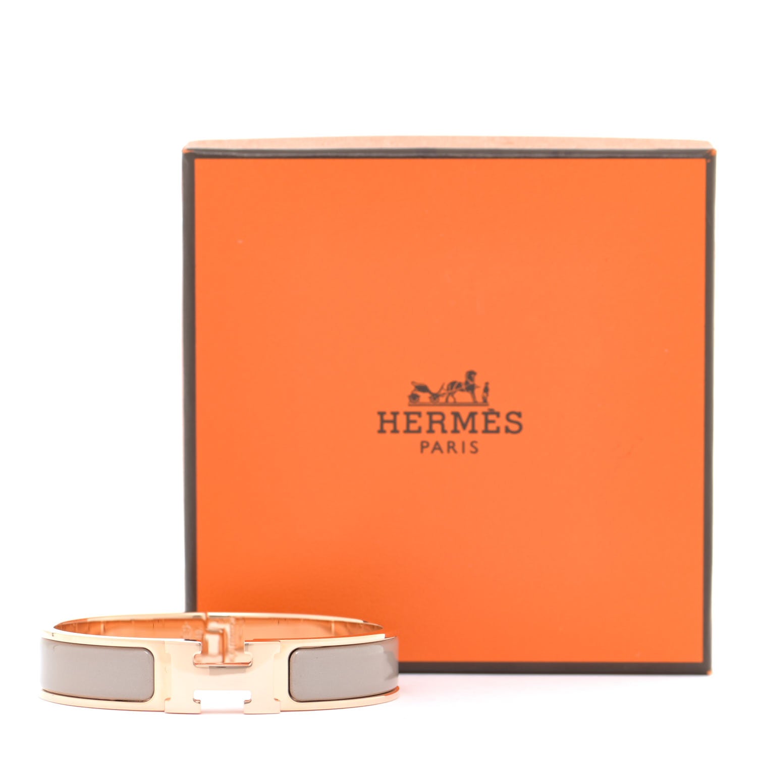 Hermes Enamel Narrow Clic Clac H Bracelet PM Marron Glace 6 of 6
