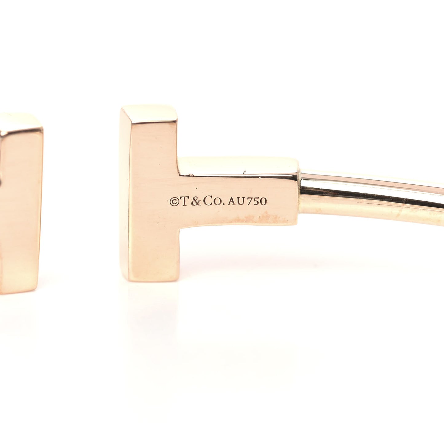 18K Rose Gold T Wire Bracelet