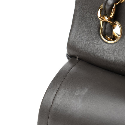 Chanel Lambskin Quilted Jumbo Double Flap Grey 8 of 12