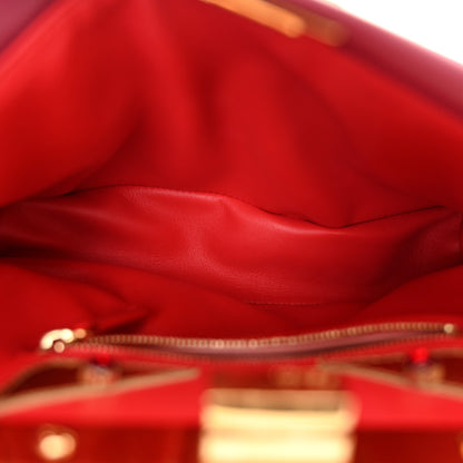 Fendi Nappa Monster Eyes Mini Peekaboo Iconic Satchel Amarena Fiamma 5 of 14