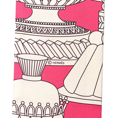 Hermes Silk Slim Maxi La Patisserie Francaise Twilly Fuchsia 3 of 5