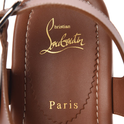Christian Louboutin Calfskin Don Giovanni Flat Sandals 42 Cognac 7 of 7