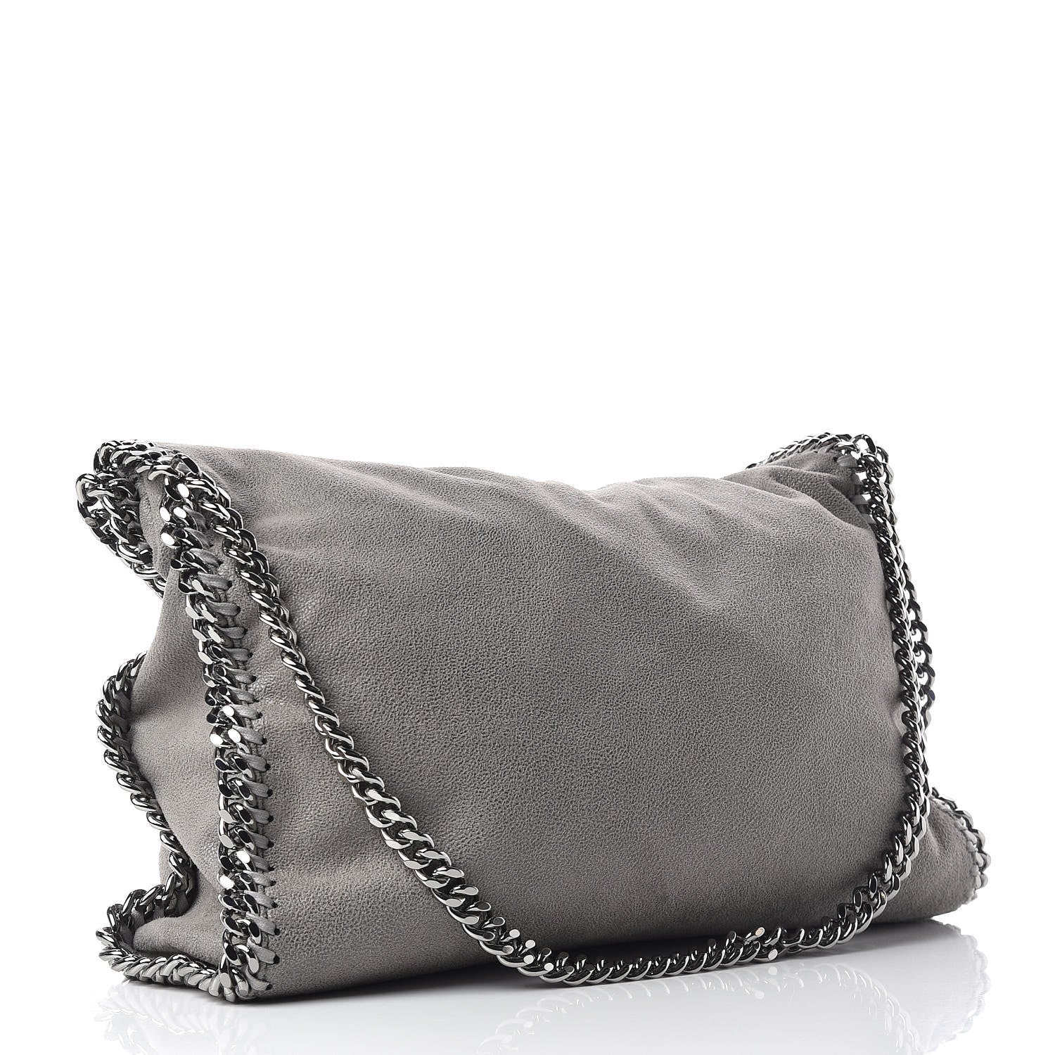 Stella McCartney Shaggy Deer Falabella Fold Over Tote Grey 3 of 9