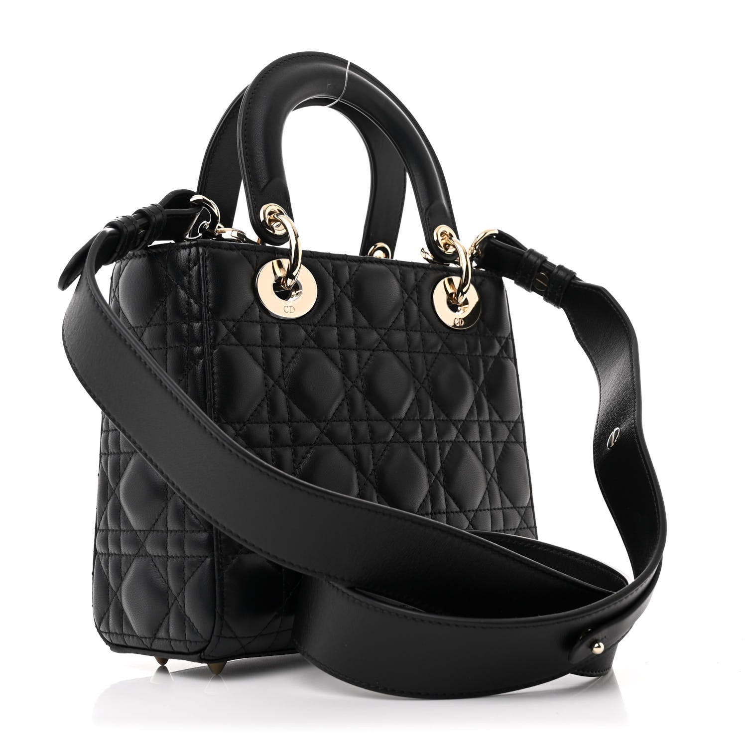 Christian Dior Lambskin Cannage Small My ABCDior Lady Dior Black 3 of 12