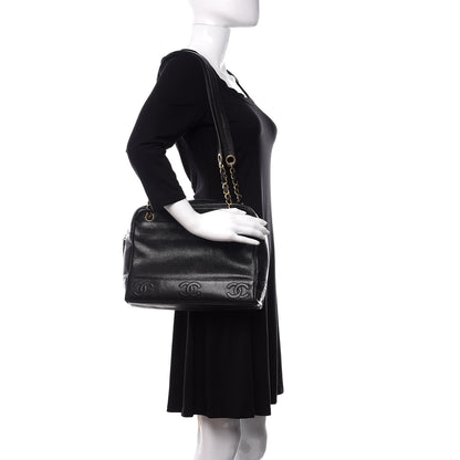 Chanel Caviar CC Shoulder Bag Black 2 of 10