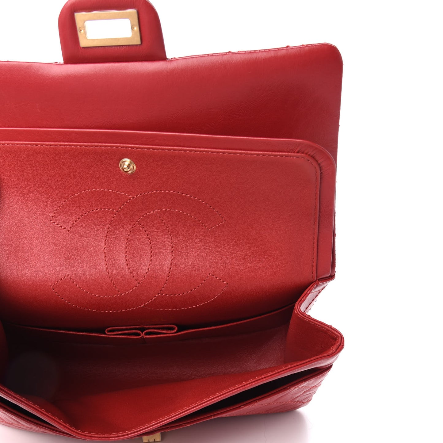 Aged Calfskin Quilted 2.55 Reissue 225 Flap Red
