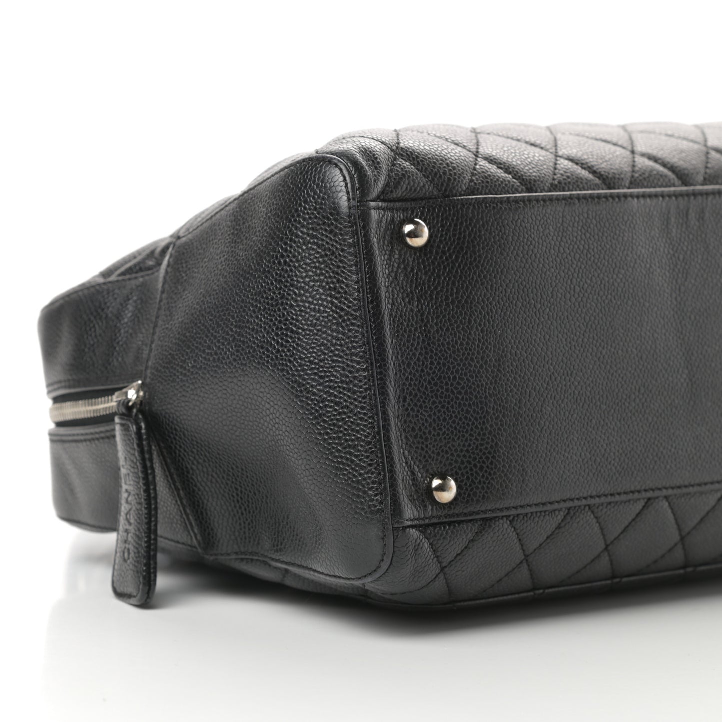 Caviar Quilted Bowler Black