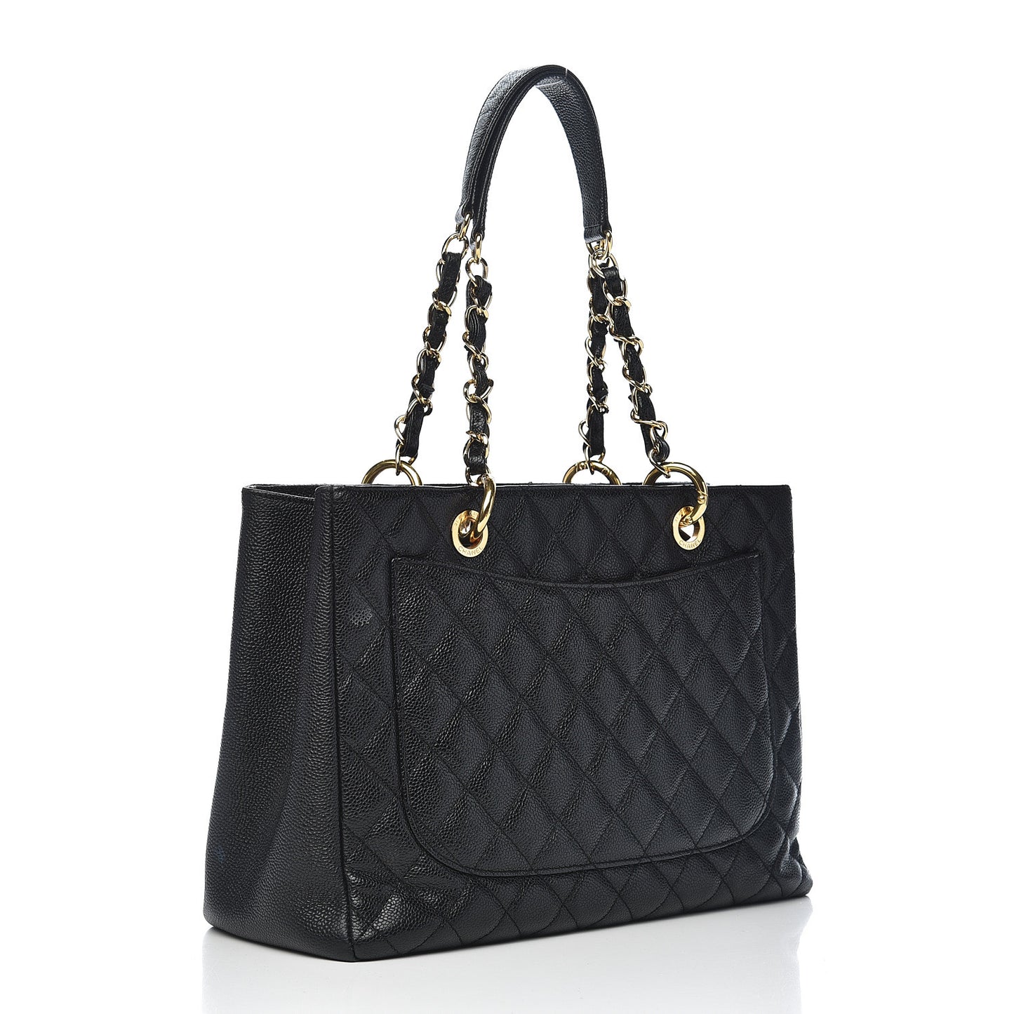 Caviar Quilted Grand Shopping Tote GST Black