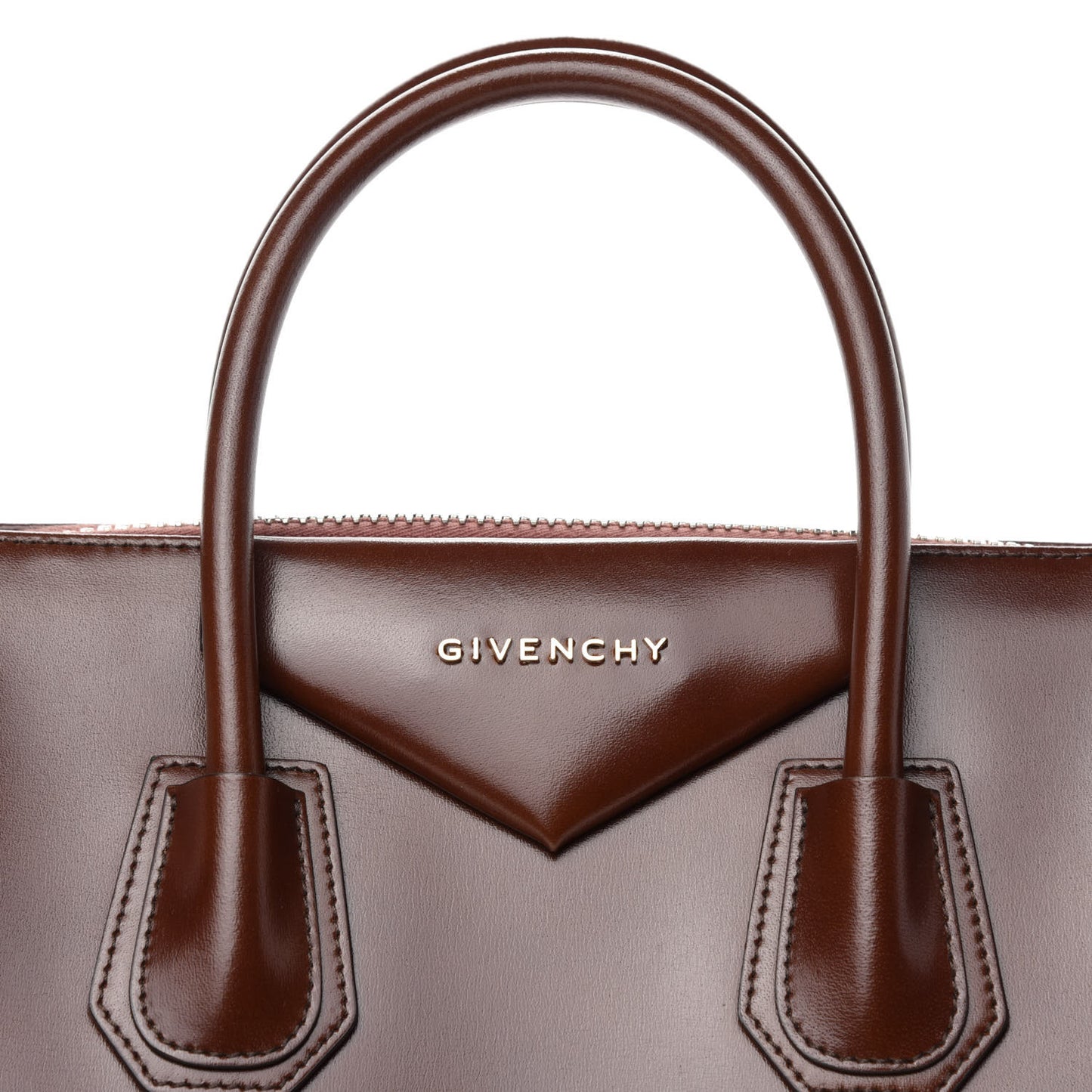 Shiny Lord Calfskin Medium Antigona Brown
