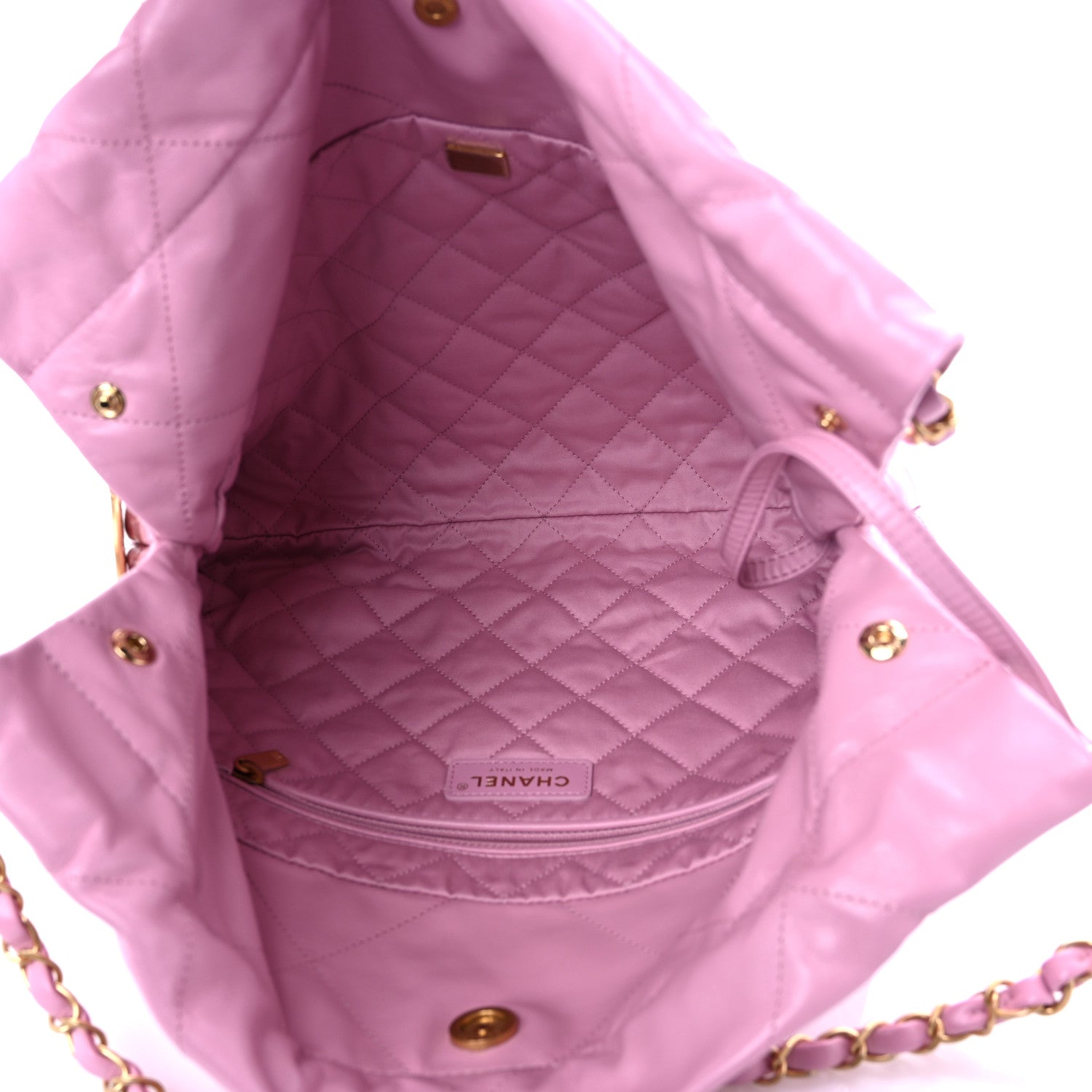 Chanel Shiny Calfskin Quilted Small Chanel 22 Pink 6 of 11