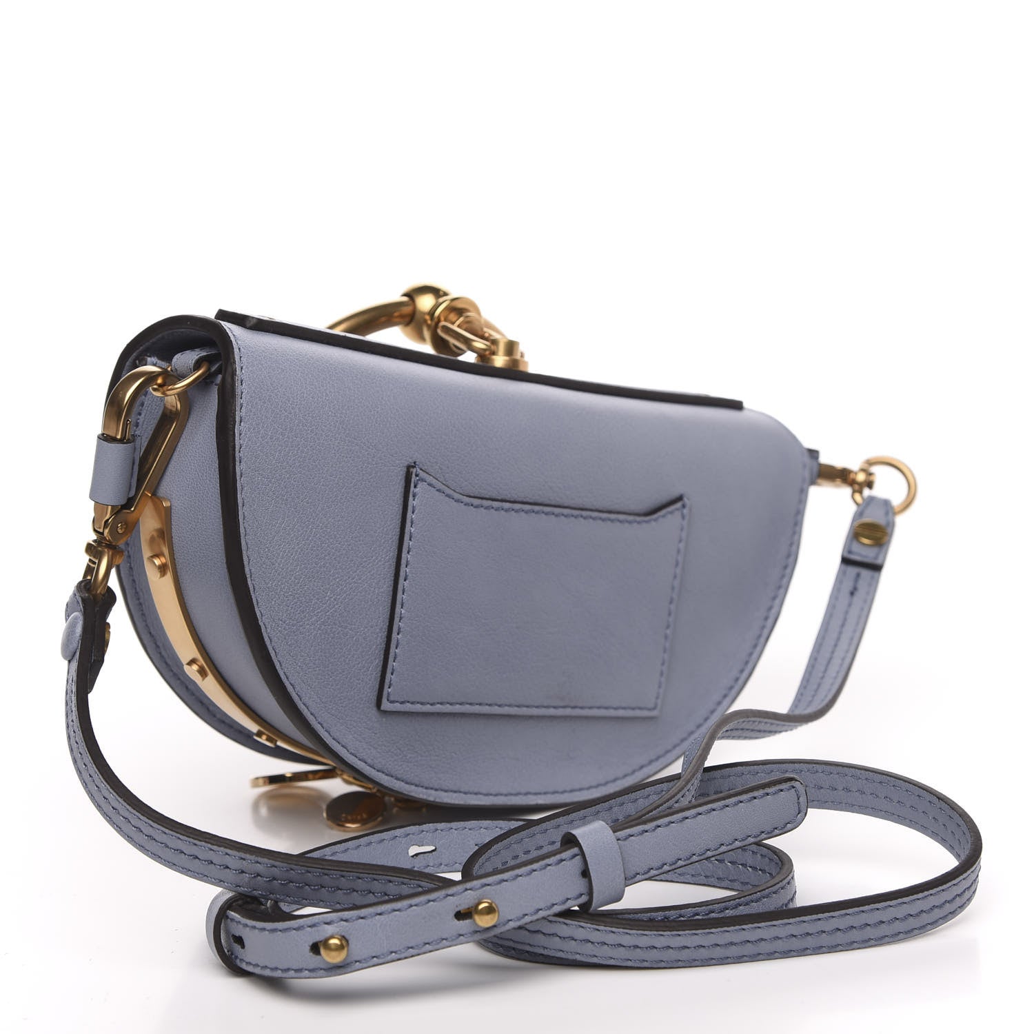 Chloe Calfskin Small Nile Bracelet Minaudiere Bag Washed Blue 3 of 9