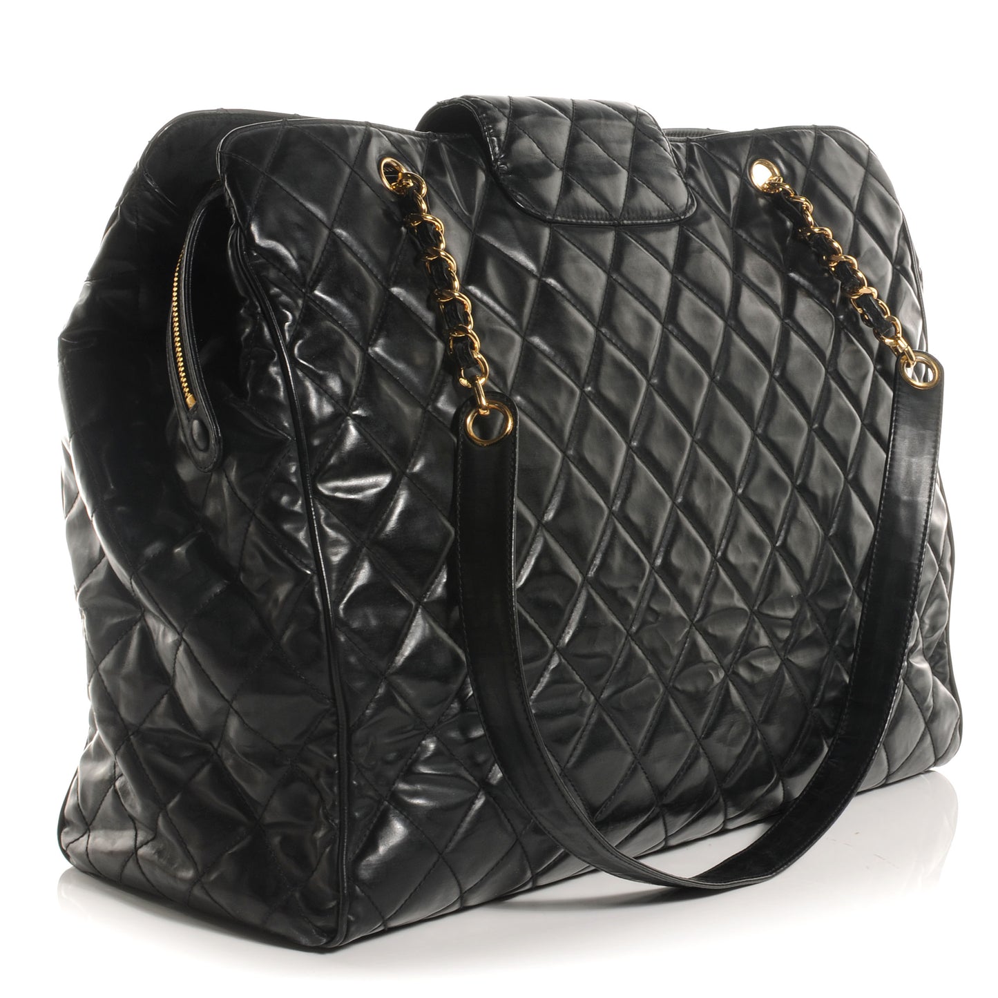 Vinyl Stitched XL Weekender Black