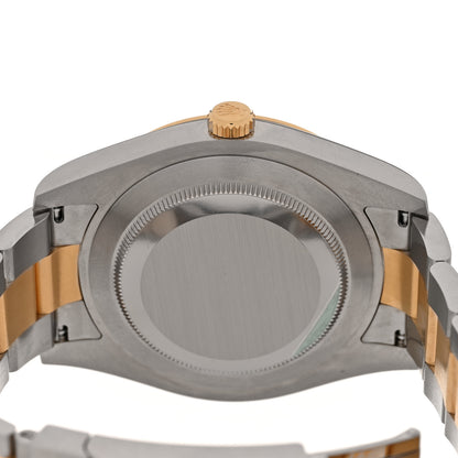 Rolex Stainless Steel 18K Yellow Gold Diamond 41mm Oyster Perpetual Datejust II Watch Champagne 116333 4 of 5