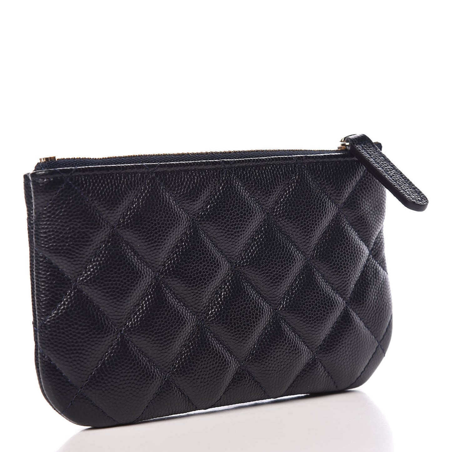 Caviar Quilted Small Cosmetic Case Navy