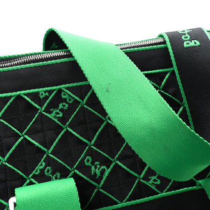 Bottega Veneta Polyester Stitched Webbing Duffle Bag Black Green 7 of 7