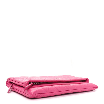 Chanel Caviar Quilted CC Beauty Clutch Pink 4 of 9