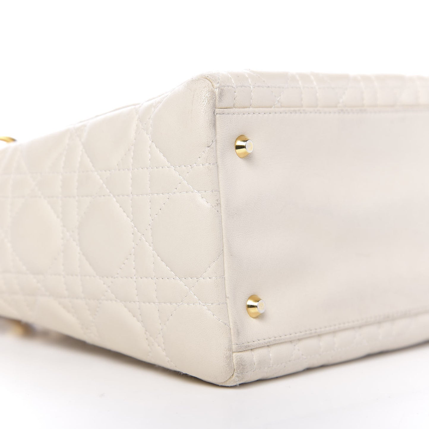 Lambskin Cannage Medium Lady Dior Light Beige