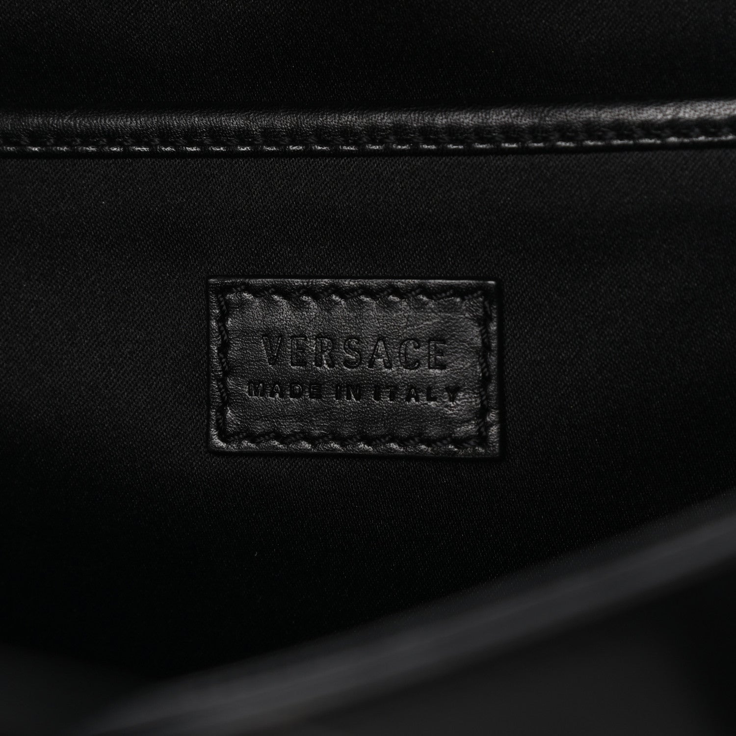 Versace Calfskin Medusa Coin Tote Black 5 of 5