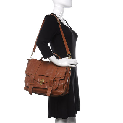 Proenza Schouler Lambskin Large PS1 Satchel Saddle 2 of 11